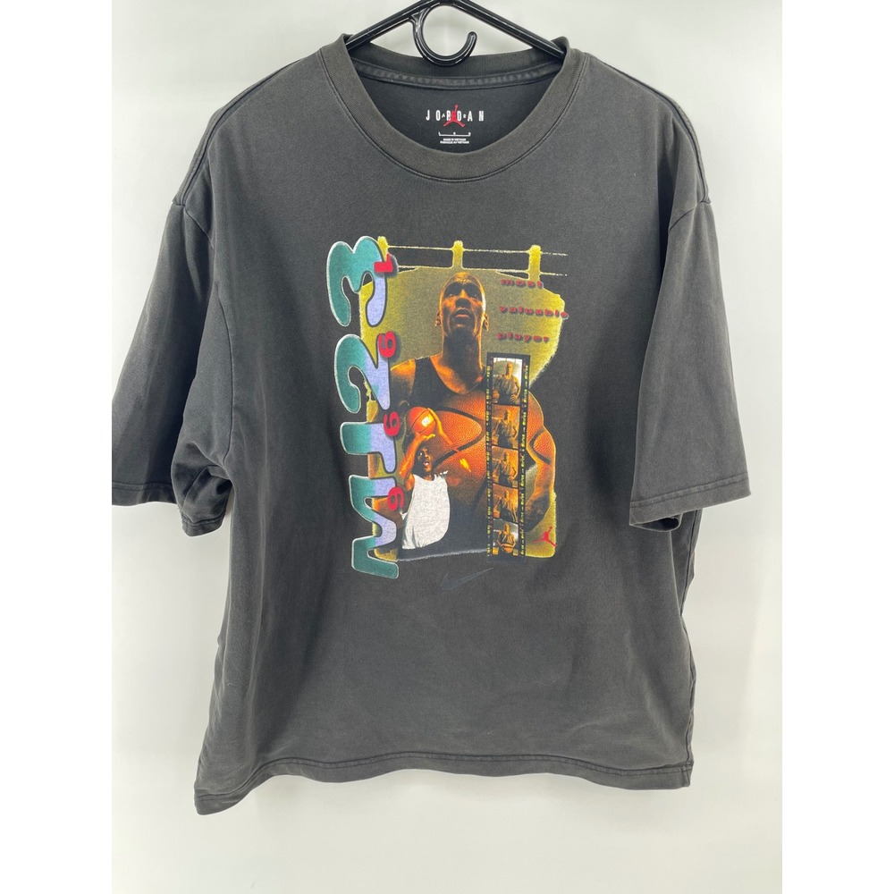 Jordan Graphic Tee Mens Large Black NBA MVP 23 Film Strip Streetwear